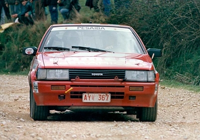 Chano Carrera - Pedro Perez
23º Rallye de Portugal Vinho do Porto 1989. Toyota Corolla GT (AYV 367). Clasificado 25º.

Del 28 de Febrero al 4 de Marzo, Estoril, Portugal.
Superficie: asfalto - tierra.

El Rally tenia un total de 2153.02 km de los que 576.88 km divididos en 38 tramos eran especiales, (una de ellas fue cancelada SS18 Ponte de Lima de 16.80 Km).

Tomaron la salida 93 equipos, finalizaron 38.@

Palabras clave: Toyota;Corolla;Portugal;1989