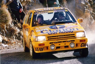 Per Eklund - Dave Whittock
57º Rallye Automobile de Monte-Carlo 1989. Nissan March Turbo (KNY54NU440). Abandonó por la suspensión del coche quedando clasificado 85º.

Del 21 al 26 de Enero, Monte-Carlo.
Superficie: asfalto - nieve.

El Rally tenia un total de 2872.82 km, de los que 613.25 km, divididos en 24 tramos, eran especiales.

Tomaron la salida 172 equipos, finalizaron 83.@
Palabras clave: ;Nissan;March;Turbo;Montecarlo;1989