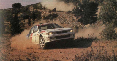 Ari Vatanen - Bruno Berglund
36º Acropolis Rally 1989. Mitsubishi Galant VR-4 (F280 MHJ). Abandonó por el turbo en SS23 Zaltsa 2 de 26,84 Km.

Del 27 de Mayo al 1 de Junio, Atenas, Grecia.
Superficie: tierra.

El Rally tenia un total de 1880.41 km de los que 588.51 km divididos en 42 tramos eran especiales.

Tomaron la salida 97 equipos, finalizaron 40.@
Palabras clave: ;Mitsubishi;Galant;VR-4;Grecia;Acropolis;1989