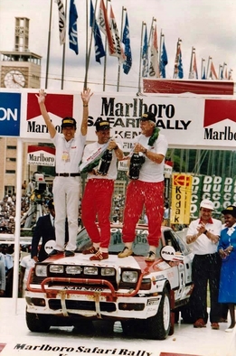 Bjorn Waldegard - Fred Gallagher
38º Marlboro Safari Rally 1990. Toyota Celica GT-4 -ST165- (K-AM 3910). Clasificado 1º.

Del 11 al 16 de Abril, Nairobi, Nairobi, Kenya, África.
Superficie: tierra.

El Rally tenia un total de 4,131.40 Km.
Desconocemos cuantos CH habí­an.

Tomaron la salida 59 equipos, finalizaron 10.@
Palabras clave: ;Toyota;Celica;ST165;Safari;1990;Personajes