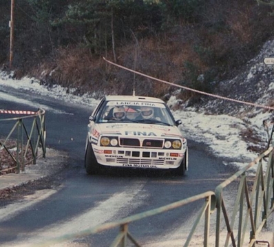 Bruno Saby - Daniel Grataloup 
58º Rallye Automobile de Monte-Carlo 1990. Lancia Delta Integrale 16V (9529 TH 92). Clasificado 6º.

Del 19 al 25 de Enero, Monte-Carlo.
Superficie: asfalto - nieve.

Los equipos en las posiciones 81 o mas no corrieron el último tramo, pero fueron clasificados.
En SS7 Burzet de 43.89 km, entre las 