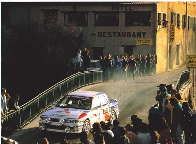 Ari Vatanen - Bruno Berglund
58º Rallye Automobile de Monte-Carlo 1990. Mitsubishi Galant VR-4 (E300 MMM). Abandonó por motor en SS18 Bif D2/D5 - Bif D10/D17 de 33.25 Km.

Del 19 al 25 de Enero, Monte-Carlo.
Superficie: asfalto - nieve.

Los equipos en las posiciones 81 o mas no corrieron el último tramo, pero fueron clasificados.
En SS7 Burzet de 43.89 km, entre las 