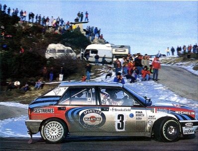 Massimo (Miki) Biasion - Tiziano Siviero
59º Rallye Automobile de Monte-Carlo 1991. Lancia Delta Integrale 16V. Clasificado 2º.
El Rally tenia un total de 3390 km de los que 625.89 km divididos en 27 tramos, eran especiales.
Tomaron la salida 165 equipos, finalizaron 75.@
Palabras clave: Miki_Biasion;Lancia;Delta;Integrale;Montecarlo;1991