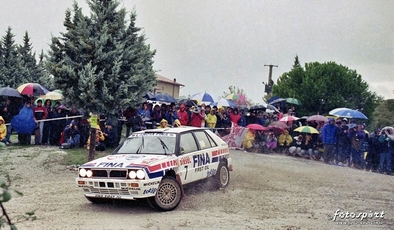 Dario Cerrato - Giuseppe Cerri
33º Rallye Sanremo - Rallye d'Italia 1991. Lancia Delta Integrale 16V (TO 76855R). Clasificado 3º.

Del 12 al 17 de Octubre, Sanremo, Ligúria, Imperia, Italia.
Superficie: asfalto - tierra.

El Rally tenia un total de 2185.96 km de los que 572.91 km divididos en 31 tramos eran especiales (uno de ellos fue cancelado SS5 Castiglione Garfagnana de 9.67 km).

Tomaron la salida 87 equipos, finalizaron 40.@
Palabras clave: ;Lancia;Delta;Integrale;Sanremo;1991