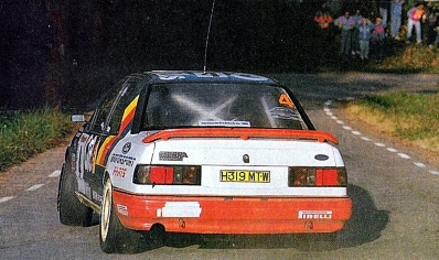 François Delecour - Daniel Grataloup
27º Rallye Catalunya - Costa Brava - Rallye de España 1991. Ford Sierra RS Cosworth 4x4 (H319 MTW). Clasificado 3º.
Q8 Team Ford

Del 10 al 13 de Noviembre, Lloret de Mar, Girona, Catalunya, España.
Superficie: asfalto - tierra.

El Rally tenia un total de 1606.98 km de los que 594.01 km divididos en 35 tramos eran especiales (2 de ellos fueron cancelados SS4 Sant Hilari - Osor de 13.57 Km y SS29 Riera de Merles de 14.36 Km).

Tomaron la salida 76 equipos, finalizaron 33.@
Palabras clave: Ford;Sierra;Cosworth;1991;Catalunya;España;Spain