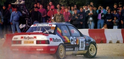 Mia Bardolet - Antonio Rodríguez
27º Rallye Catalunya - Costa Brava - Rallye de España 1991. Ford Sierra RS Cosworth 4x4 (H315 OEV). Clasificado 4º.
Q8 Team Ford

Primer año válido para el Campeonato Mundial de Rallyes.

Del 10 al 13 de Noviembre, Lloret de Mar, Girona, Catalunya, España.
Superficie: asfalto - tierra.

El Rally tenia un total de 1606.98 km de los que 594.01 km divididos en 35 tramos eran especiales (2 de ellos fueron cancelados SS4 Sant Hilari - Osor de 13.57 Km y SS29 Riera de Merles de 14.36 Km).

Tomaron la salida 76 equipos, finalizaron 33.@
Palabras clave: Ford;Sierra;Cosworth;1991;Catalunya