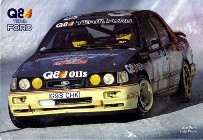 Alex Fiorio - Luigi Pirollo
59º Rallye Automobile de Monte-Carlo 1991. Ford Sierra RS Cosworth 4x4 (G93 CHK). Clasificado 10º.

Del 24 al 30 de Enero, Monte-Carlo.
Superficie: asfalto - nieve.

El Rally tenia un total de 3390.27 km de los que 628.64 km divididos en 27 tramos eran especiales.

Tomaron la salida 167 equipos, finalizaron 75.@
Palabras clave: ;Ford;Sierra;Cosworth;Montecarlo;1991