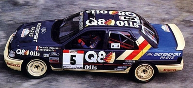 François Delecour - Anne-Chantal Pauwels
35º Tour de Corse - Rallye de Francia 1991. Ford Sierra RS Cosworth 4x4 (H314 OEV). Abandonó por la transmisión en SS22 Fango - Partinello - 31.48 km.

Del 28 de Abril al 1 de Mayo, Ajaccio, Córcega, Francia.
Superficie: asfalto.

El Rally tenia un total de 1384.51 km de los que 625.91 km divididos en 27 tramos eran especiales.

Tomaron la salida 101 equipos, finalizaron 43.@

Palabras clave: ;Ford;Sierra;RS;Cosworth;Corcega;1991;Corse
