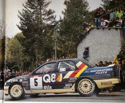 François Delecour - Anne-Chantal Pauwels
35º Tour de Corse - Rallye de Francia 1991. Ford Sierra RS Cosworth 4x4 (H314 OEV). Abandonó por la transmisión en SS22 Fango - Partinello - 31.48 km.

Del 28 de Abril al 1 de Mayo, Ajaccio, Córcega, Francia.
Superficie: asfalto.

El Rally tenia un total de 1384.51 km de los que 625.91 km divididos en 27 tramos eran especiales.

Tomaron la salida 101 equipos, finalizaron 43.@
Palabras clave: ;Ford;Sierra;RS;Cosworth;Corcega;1991;Corse