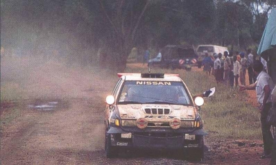 David Llewellin - Peter Diekmann
39º Martini Safari Rally Kenya 1991. Nissan Sunny GTI-R (H2 NME). Abandonó por accidente de tráfico durante TC10.
Nissan Motorsports Europe

Del 27 de Marzo al 1 de Abril, Nairobi, Kenya, África.
Superficie: tierra.

El Rally tenia un total de 4520.76 km con 79 controles horarios.

Tomaron la salida 57 equipos, finalizaron 27.@
Palabras clave: Nissan;Sunny;GT-R;Safari;1991