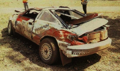 Carlos Sainz Cenamor - Luà­s Moya
4º Commonwealth Bank Rally Australia 1991. Toyota Celica GT-4 (ST165). Abandonò por accidente en SS14 Bunnings Central de 6.33 Km.
El Rally tenia un total de 2,072.12 Km de los que 592.59 Km divididos en 39 tramos eran especiales.
Se inscribieron 59 equipos, tomaron la salida 59, finalizaron 36.
PHOTO Ricardo Muñoz Llorca.@
Palabras clave: ;Toyota;Celica;ST165;Australia;1991;crash