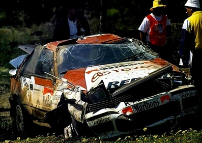 Carlos Sainz Cenamor - Luà­s Moya
4º Commonwealth Bank Rally Australia 1991. Toyota Celica GT-4 (ST165). Abandonò por accidente en SS14 Bunnings Central de 6.33 Km.
El Rally tenia un total de 2,072.12 Km de los que 592.59 Km divididos en 39 tramos eran especiales.
Se inscribieron 59 equipos, tomaron la salida 59, finalizaron 36.@
Palabras clave: ;Toyota;Celica;ST165;Australia;1991;crash