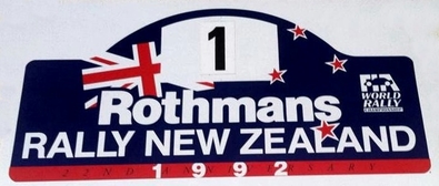 23ª Rothmans Rally New Zealand 1992
Del 25 al 28 de Junio, Auckland, Nueva Zelanda.
Superficie: tierra.

El Rally tenía un total de 584.54 km cronometrados divididos en 38 tramos especiales.

Tomaron la salida 76 equipos, finalizaron 41.
Palabras clave: Nueva_Zelanda;1992;Placas