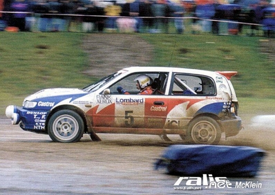 Tommi Makinen - Seppo Harjanne
48º Lombard RAC Rally 1992. Nissan Sunny GTI-R (J6 NME). Clasificado 8º.

Del 22 al 25 de Noviembre, Chester, Cheshire, Inglaterra.
Superficie: tierra.

El Rally tenia un total de 2596.53 km de los que 565.41 km divididos en 34 tramos eran especiales (una de ellas fue cancelada SS24 Kershope de 33.03 Km).

Se inscribieron 162 equipos, tomaron la salida 157, finalizaron 101.

© McKlein Photography
@

Palabras clave: ;Nissan;Sunny;GTI-R;Gran_Bretaña;1992