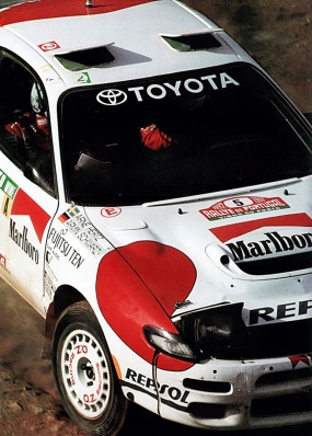 Armin Schwarz - Arne Hertz
26º Rallye de Portugal - Vinho do Porto 1992. Toyota Celica Turbo 4WD -ST185- (K-AM 2234). Abandonó por accidente en SS37 Amoreira de 15.90 Km.

Del 3 al 7 de Marzo, Portugal.
Superficie: tierra.

El Rally tenia un total de 2211.17 km de los que 577.38 km divididos en 40 tramos, eran especiales.

Se inscribieron 114 equipos, tomaron la salida 100, finalizaron 31.@
Palabras clave: ;Toyota;Celica;ST185;Portugal;1992