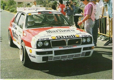Luis Monzon - Gaspar Leon
16º Rallye El Corte Inglés 1992. Lancia Delta HF Integrale. Abandonó por toque con una valla en la especial de "TEROR", cuando lideraba comodamente la prueba.
Faltaba algo mas de un tramo y medio para finalizar el Rally, (no mas de 10Km).

La foto corresponde al inicio de la segunda etapa. 
Salida del primer tramo cronometrado "MASPALOMAS".

Del 26 de Marzo al 28 de Marzo (Las Palmas).
Superficie: asfalto

El Rallye constaba de 257,50 km cronometrados divididos en 23 tramos especiales.
@
Palabras clave: ;Lancia;Delta;Corte_Ingles;Las_Palmas;Canarias;1992