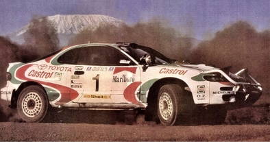 Juha Kankkunen - Juha Piironen
 41º Trust Bank Safari Rally 1993. Toyota Celica Turbo 4WD (ST185). Clasificado 1º.

Del 8 al 12 de Abril, Nairobi, Kenya, Africa.
Superficie: tierra.

El Rally tenia un total de 2116.50 km con 79 controles horarios.

Tomaron la salida 44 equipos, finalizaron 17.@
Palabras clave: ;Juha_Piironen;Toyota;Celica;Turbo;ST185;Safari;1993