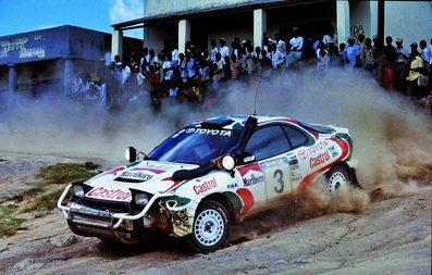 Ian Duncan - Ian Munro
41º Trust Bank Safari Rally 1993. Toyota Celica Turbo 4WD (ST185). Clasificado 3º.

Del 8 al 12 de Abril, Nairobi, Kenya, Africa.
Superficie: tierra.

El Rally tenia un total de 2116.50 km con 79 controles horarios.

Tomaron la salida 44 equipos, finalizaron 17.@
Palabras clave: Toyota;Celica;Turbo;ST185;Safari;1993