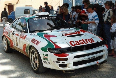 François Chatriot - Denis Giraudet
37º Tour de Corse - Rallye de France 1993. Toyota Celica Turbo 4WD -ST185- (K-AM 5951). Clasificado 3º.
Toyota Castrol Team

Del 1 al 5 de Mayo, Ajaccio, Córcega, Francia.
Superficie: asfalto.

El Rally tenia un total de 1,130.95 Km de los que 556.42 Km divididos en 24 tramos eran especiales.

Se inscribieron 92 equipos, tomaron la salida 85, finalizaron 44.@
Palabras clave: Toyota;Celica;ST185;Corse;Corcega;1993