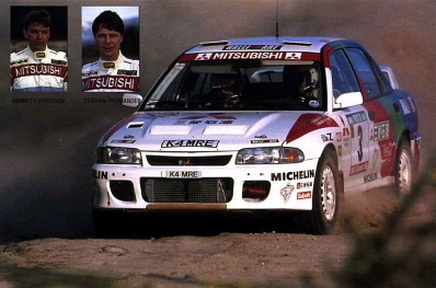 Kenneth Eriksson - Staffan Parmander
27º Rallye de Portugal - Vinho do Porto 1993. Mitsubishi Lancer Evo I (K4 MRE). Clasificado 5º.

Del 3 al 6 de Marzo, Portugal.
Superficie: asfalto - tierra.

El Rally tenia un total de 2164.91 km de los que 576.13 km divididos en 38 tramos eran especiales (una de ellas fue cancelada SS10 Caramulo de 14.08 Km).

Se inscribieron 90 equipos, tomaron la salida 84, finalizaron 32.@
Palabras clave: ;Mitsubishi;Lancer;Portugal;1993