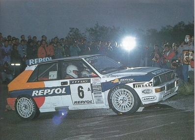 Gustavo Trelles - Jorge del Buono
29º Rallye Catalunya - Costa Brava - Rallye de España 1993. Lancia Delta HF Integrale (TO 85302S). Clasificado 6º.

Del 1 al 4 de Noviembre, Lloret de Mar, Girona, Catalunya, España.
Superficie: asfalto.

El Rally tenia un total de 1750.85 km de los que 513.60 km divididos en 29 tramos eran especiales.

Se inscribieron 100 equipos, tomaron la salida 95, finalizaron 39.@
Palabras clave: Gustavo_Trelles;Lancia;Delta;Integrale;Catalunya;Costa_Brava;1993;Spain;España