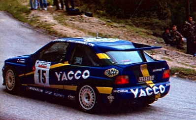 Bernard Beguin - Jean-Paul Chiaroni
37º Tour de Corse - Rallye de France 1993. Ford Escort RS Cosworth (4455 TZ 74). Clasificado 6º.

Del 1 al 5 de Mayo, Ajaccio, Córcega, Francia.
Superficie: asfalto.

El Rally tenia un total de 1,130.95 Km de los que 556.42 Km divididos en 24 tramos eran especiales.

Se inscribieron 92 equipos, tomaron la salida 85, finalizaron 44.@
Palabras clave: ;Ford;Escort;Cosworth;RS;Corse;Corcega;1993