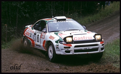 Hannu Mikkola - Arne Hertz
43º 1000 Lakes Rally 1993. Toyota Celica Turbo 4WD -ST185- (K-AM 72). Clasificado 7º.

Del 27 al 29 de Agosto, Jyväskylä, Finlandia.
Superficie: tierra.

El Rally tenia un total de 1555.92 km de los que 507.69 km divididos en 35 tramos eran especiales.

Se inscribieron 116 equipos, tomaron la salida 113, finalizaron 61.@
Palabras clave: ;Toyota;Celica;Turbo;ST185;Finlandia;1993