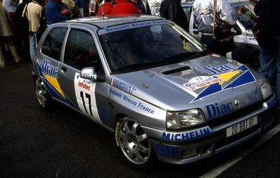 Jean Ragnotti - Gilles Thimonier
37º Tour de Corse - Rallye de France 1993. Renault Clio Williams (20 BBJ 91). Clasificado 8º.

Del 1 al 5 de Mayo, Ajaccio, Córcega, Francia.
Superficie: asfalto.

El Rally tenia un total de 1,130.95 Km de los que 556.42 Km divididos en 24 tramos eran especiales.

Se inscribieron 92 equipos, tomaron la salida 85, finalizaron 44.@
Palabras clave: ;Renault;Clio;Williams;Corse;Corcega;1993