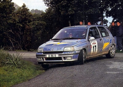Jean Ragnotti - Gilles Thimonier
37º Tour de Corse - Rallye de France 1993. Renault Clio Williams (20 BBJ 91). Clasificado 8º.

Del 1 al 5 de Mayo, Ajaccio, Córcega, Francia.
Superficie: asfalto.

El Rally tenia un total de 1,130.95 Km de los que 556.42 Km divididos en 24 tramos eran especiales.

Se inscribieron 92 equipos, tomaron la salida 85, finalizaron 44.@
Palabras clave: ;Renault;Clio;Williams;Corse;Corcega;1993