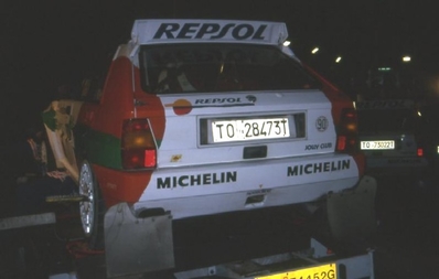 Asistencia del Equipo Jolly Club en el 61º Rallye Automobile de Monte-Carlo 1993
En el Lancia Delta HF Integrale (TO 28473T) de Andréa Aghini - Sauro Farnocchia.
Abandonó. por accidente en SS11 Rosans - Col de la Saulce de 30.38 Km.

Del 21 al 27 de Enero, Monaco.
Superficie: asfalto - nieve.

El Rally tenia un total de 3086.00 km de los que 593.62 km divididos en 22 tramos, eran especiales.

Se inscribieron 182 equipos, tomaron la salida 167, finalizaron 86.@
Palabras clave: ;Integrale;Lancia;Delta;Montecarlo;1993;Asistencias