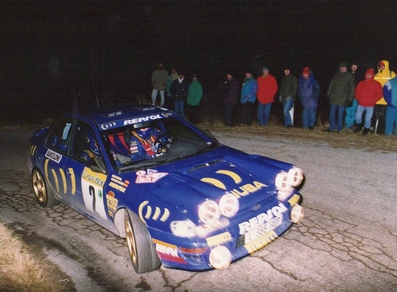 Carlos Sainz Cenamor - Luís Rodríguez Moya
62º Rallye Automobile de Monte-Carlo 1994. Subaru Impreza 555 (L555 REP). Clasificado 3º.

Del 22 al 27 de Enero, Monte-Carlo.
Superficie: asfalto - nieve.

El Rally tenia un total de 3058.00 km de los que 588.43 km divididos en 22 tramos eran especiales.

Se inscribieron 195 equipos, tomaron la salida 186, finalizaron 94.@
Palabras clave: ;Luis_Moya;Subaru;Impreza;Montecarlo;1994