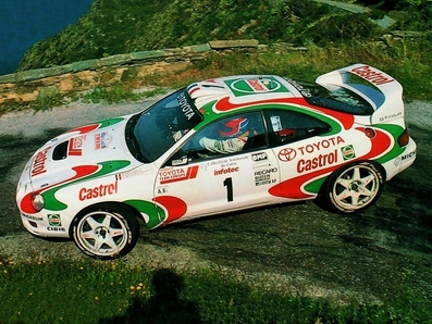 Didier Auriol - Denis Giraudet
39º Tour de Corse - Rallye de France 1995. Toyota Celica GT-Four -ST205- (K-AM 948). Clasificado 1º.

Del 3 al 5 de Mayo, Ajaccio, Córcega, Francia.
Superficie:asfalto.

El Rally tenia un total de 1234.04 km de los que 481.17 km divididos en 22 tramos eran especiales.

Se inscribieron 94 equipos, tomaron la salida 91, finalizaron 44.@
Palabras clave: Didier_Auriol;Toyota;Celica;ST205;Corcega;Corse;1995