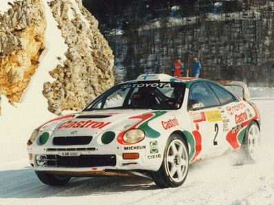 Juha Kankkunen - Nicky Grist
63º Rallye Automobile de Monte-Carlo 1995. Toyota Celica GT-Four -ST205- (K-AM 4993). Clasificado 3º.

Del 21 al 26 de Enero, Monte-Carlo.
Superficie: asfalto - nieve.

El Rally tenia un total de 2607.00 km de los que 546.80 km divididos en 21 tramos eran especiales.

Se inscribieron 207 equipos, tomaron la salida 204, finalizaron 83.@
Palabras clave: ;Toyota;Celica;GT;Montecarlo;1995