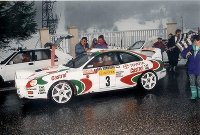 Armin Schwarz - Klaus Wicha
63º Rallye Automobile de Monte-Carlo 1995. Toyota Celica GT-Four -ST205- (K-AM 5038). Abandonó por motor en SS16 Moulinet - La Bollène Vésubie de 23.24 km quedando clasificado 94º.

Del 21 al 26 de Enero, Monte-Carlo.
Superficie: asfalto - nieve.

El Rally tenia un total de 2607.00 km de los que 546.80 km divididos en 21 tramos eran especiales.

Se inscribieron 207 equipos, tomaron la salida 204, finalizaron 83.@
Palabras clave: ;Toyota;Celica;GT;ST205;Montecarlo;1995