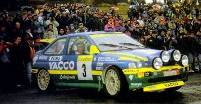 Patrick Bernardini - Bernard Occelli
62º Rallye Automobile de Monte-Carlo 1996. Ford Escort RS Cosworth. Clasificado 1º.

Del 20 al 25 de Enero, Monaco.
Superficie: asfalto - nieve.

El Rally tenia un total de 2569.00 km de los que 529.85 km divididos en 21 tramos eran especiales (2 de ellos fueron cancelados SS14 Les Quatres Chemins 1 y SS20 Les Quatres Chemins 2 de 33.50 km cada uno).

Tomaron la salida 150 equipos, finalizaron 99.@
Palabras clave: Ford;Escort;Cosworth;Montecarlo;1996