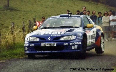 Philippe Bugalski - Jean-Paul Chiaroni
24º Rally Internacional de Rouergue 1997. Renault Mégane Maxi (9897 VN 84). Clasificado 3º.

Del 18 al 20 de Julio, Roquefort-Rodez • ASA Rouergue.
Superficie: asfalto.

El Rally tenia un total de 910.00 km de los que 272.43 km divididos en 3 etapas y 19 tramos eran especiales.

Tomaron la salida 77 equipos, finalizaron 46.

© Vincent Olympe
@
Palabras clave: Renault;Megane;Maxi;Rouergue;1997