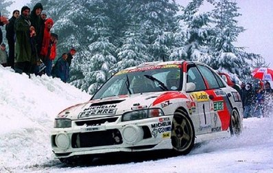 Tommi Makinen - Seppo Harjanne
65º Rallye Automobile de Monte-Carlo 1997. Mitsubishi Lancer Evo IV(P 22 MRE). Clasificado 3º.

Del 18 al 22 de Enero, Monte-Carlo.
Superficie: asfalto - nieve.

El Rally tenia un total de 1704.90 km de los que 398.31 km divididos en 18 tramos, eran especiales.

Tomaron la salida 23 equiposs, finalizaron 17.@
Palabras clave: Tommi_Makinen;Seppo_Harjanne;Mitsubishi;Lancer;EvoIV;Montecarlo;1997;nieve