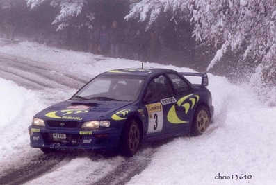 Colin McRae - Nicky Grist
65º Rallye Automobile de Monte-Carlo 1997. Subaru Impreza S5 WRC 97 (P2 WRC). Abandonó por daños de accidente en SS8 Les Nonières - Chichilianne de 19.46 Km.

Del 18 al 22 de Enero, Monte-Carlo.
Superficie: asfalto - nieve.

El Rally tenia un total de 1704.90 km de los que 398.31 km divididos en 18 tramos, eran especiales.

Tomaron la salida 23 equiposs, finalizaron 17.@
Palabras clave: ;Subaru;Impreza;WRC;Montecarlo;1997;nieve