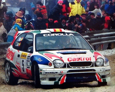 Carlos Sainz Cenamor - Luís Moya
66º Rallye Automobile de Monte-Carlo 1998. Toyota Corolla WRC (K-AM 307). Clasificado 1º.

Del 19 al 21 de Enero, Monte-Carlo.
Superficie: asfalto - nieve.

El Rally tenia un total de 1454.53 km de los que 359.19 km divididos en 18 tramos eran especiales.

Tomaron la salida 106 equipos, finalizaron 60.@
Palabras clave: ;Luis_Moya;Toyota;Corolla;WRC;Montecarlo;1998