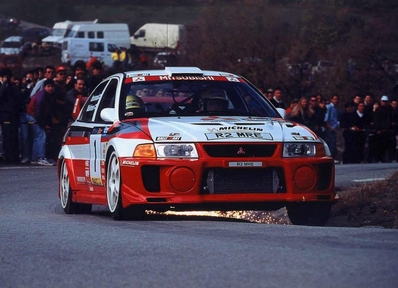 Tommi Makinen - Risto Mannisenmaki
34º Rallye Catalunya - Costa Brava (Rallye de España) 1998. Mitsubishi Lancer Evo V (R2 MRE). Clasificado 3º.

Del 20 al 22 de Abril, Lloret de Mar, Girona, Catalunya, España.
Superficie: asfalto.

El Rally tenia un total de 1471.74 Km de los que 400.71 Km divididos en 19 tramos eran especiales.

Se inscribieron 125 equipos, tomaron la salida 115, finalizaron 46.@
Palabras clave: ;Mitsubishi;Lancre;Catalunya;España;Costa_Brava;1998;Spain