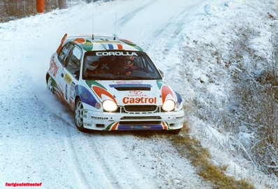 Didier Auriol - Denis Giraudet
66º Rallye Automobile de Monte-Carlo 1998. Toyota Corolla WRC (K-AM 361). Clasificado 14º.

Del 19 al 21 de Enero, Monte-Carlo .
Superficie: asfalto - nieve.

El Rally tenia un total de 1454.53 km de los que 359.19 km divididos en 18 tramos eran especiales.

Tomaron la salida 106 equipos, finalizaron 60.@
Palabras clave: Didier_Auriol;Toyota;Corolla;Montecarlo;1998;nieve