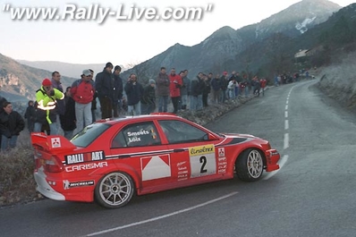 Freddy Loix - Sven Smeets
67º Rallye Automobile de Monte-Carlo 1999. Mitsubishi Lancer Evo VI. Abandonó por accidente en SS1 Plan de Vitrolles - Faye de 48.28 Km.

Del 17 al 20 de Enero, Monte-Carlo.
Superficie: asfalto - nieve.

El Rally tenia un total de 1613.7 km de los que 424.6 km divididos en 14 tramos eran especiales.

Tomaron la salida 86 equipos, finalizaron 46.@
Palabras clave: Mitsubishi;Lancer;Montecarlo;1999