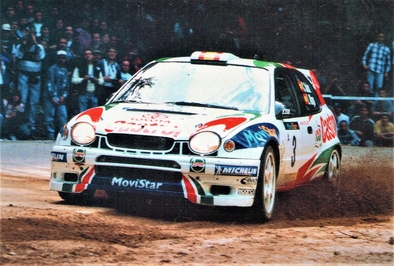 Carlos Sainz - Luis Moya
35º Rallye Catalunya - Costa Brava - Rallye de España 1999. Toyota Corolla WRC (K-AM 934). Abandonó por el alternador SS19 Cladells 2 de 15.27 km.
Toyota Castrol Team

Del 19 al 21 de Abril, Lloret de Mar, Girona, Catalunya, España.
Superficie: asfalto.

El Rally tenia un total de 1713.31 km de los que 396.01 km divididos en 19 tramos eran especiales.

Se inscribieron 109 equipos, tomaron la salida 109, finalizaron 56.@
Palabras clave: ;Toyota;Corolla;WRC;Catalunya;1999;Costa_Brava;España;Spain