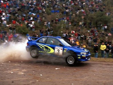 Richard Burns - Robert Reid
20º Rally Argentina 2000. Subaru Impreza S6 WRC '00 (W18 SRT). Clasificado 1º.

Del 11 al 14 de Mayo, Carlos Paz, Córdoba, Argentina.
Superficie: tierra.

El Rally tenia un total de 1559.49 km de los que 391.4 km divididos en 22 tramos eran especiales, (una de ellas fue cancelada SS5 Tanti de 16 Km).

Se inscribieron 88 equipos, tomaron la salida 76, finalizaron 35.@
Palabras clave: Richard_Burns;Robert_Reid;Subaru;Impreza;WRC;Argentina;2000