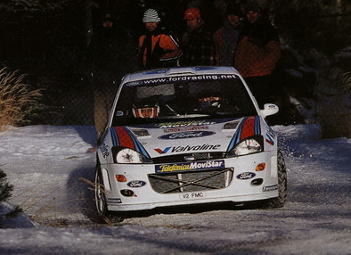 Carlos Sainz - Luis Moya
68º Rallye Automobile de Monte-Carlo 2000. Ford Focus WRC '00 (V2 FMC). Clasificado 2º.

Del 19 al 22 de Enero, Monte-Carlo.
Superficie: asfalto - nieve

El Rally tenía un total de 1434.85 km de los que 412.81 km divididos en 15 tramos eran especiales (uno de ellos fue cancelado SS6 L'Epine - Rosans de 31.40 km).

Tomaron la salida 92 equipos, finalizaron 59.@
Palabras clave: ;Luis_Moya;Ford;Focus;WRC;Montecarlo;2000