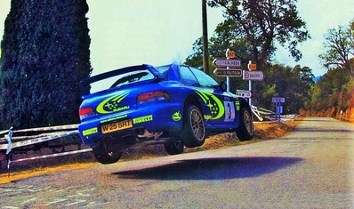 Richard Burns - Robert Reid
44º Tour de Corse - V Rallye de France 2000. Subaru Impreza S6 WRC '00 (W25 SRT). Clasificado 4º.
Subaru World Rally Team

Del 28 de Septiembre al 1 de Octubre, Ajaccio, Córcega, Francia.
Superficie: asfalto.

El Rally tenia un total de 1105.67 Km de los que 385.01 Km divididos en 18 tramos eran especiales,(uno de ellos fue cancelado SS8 Taverna - Pont de Ca de 16.14 Km).

Se inscribieron 124 equipos, tomaron la salida 120, finalizaron 80.@
Palabras clave: Richard_Burns;Subaru;Impreza;WRC;Francia;Corse;Corcega;2000