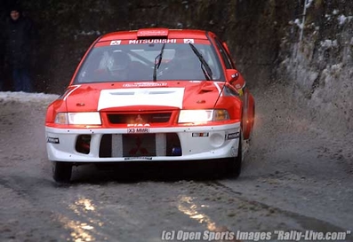 Tommi Mäkinen - Risto Mannisenmäki
69º Rallye Automobile de Monte-Carlo 2001. Mitsubishi Lancer Evo 6.5 (X6 MMR). Clasificado 1º.

Del 18 al 21 de Enero, Mónaco.
Superficie: asfalto - nieve.

El Rally tenia un total de 1738.81 km de los que 392.18 km divididos en 15 tramos eran especiales, (una de ellas fue cancelada SS10 Comps 2 de 20.53 Km).

Se inscribieron 60 equipos, tomaron la salida 56, finalizaron 27.@
Palabras clave: Mitsubishi;Lancer;Montecarlo;2001;Nieve;