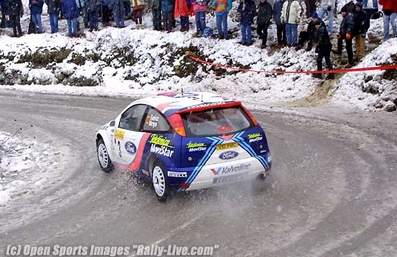 Carlos Sainz Cenamor - Lui­s Moya
69º Rallye Automobile de Monte-Carlo 2001. Ford Focus WRC '01 (V10 FMC). Clasificado 2º.

Del 18 al 21 de Enero, Mónaco.
Superficie: asfalto - nieve.

El Rally tenia un total de 1738.81 km de los que 392.18 km divididos en 15 tramos eran especiales, (una de ellas fue cancelada SS10 Comps 2 de 20.53 Km).

Se inscribieron 60 equipos, tomaron la salida 56, finalizaron 27.@
Palabras clave: Ford;Focus;Montecarlo;2001;nieve