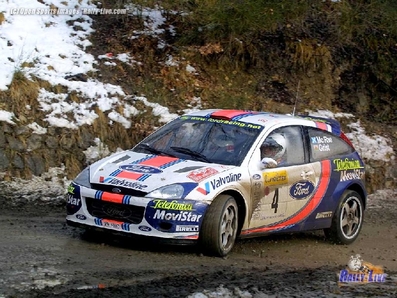 Colin McRae - Nicky Grist
69º Rallye Automobile de Monte-Carlo 2001. Ford Focus WRC '01 (V9 FMC). Abandonó por avería mecánica en SS13 Loda - Lucéram 1 de 16.55 km.

Del 18 al 21 de Enero, Mónaco.
Superficie: asfalto - nieve.

El Rally tenia un total de 1738.81 km de los que 392.18 km divididos en 15 tramos eran especiales, (una de ellas fue cancelada SS10 Comps 2 de 20.53 Km).

Se inscribieron 60 equipos, tomaron la salida 56, finalizaron 27.@
Palabras clave: Ford;Focus;WRC;Montecarlo;2001