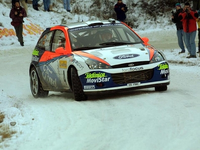 Carlos Sainz Cenamor - Lui­s Moya
70º Rallye Automobile de Monte-Carlo 2002. Ford Focus RS WRC '02 (Y6 FMC). Clasificado 3º.

Del 18 al 20 de Enero, Monaco.
Superficie: asfalto - nieve.

El Rally tenia un total de 1424.55 km km de los que 396.78 km divididos en 15 tramos eran especiales, (una de ellas fue cancelada SS2 Sisteron - Thoard 1 de 36.73 Km).

Se inscribieron 55 equipos, tomaron la salida 54, finalizaron 26.@
Palabras clave: ;Ford;Focus;Montecarlo;2002;nieve
